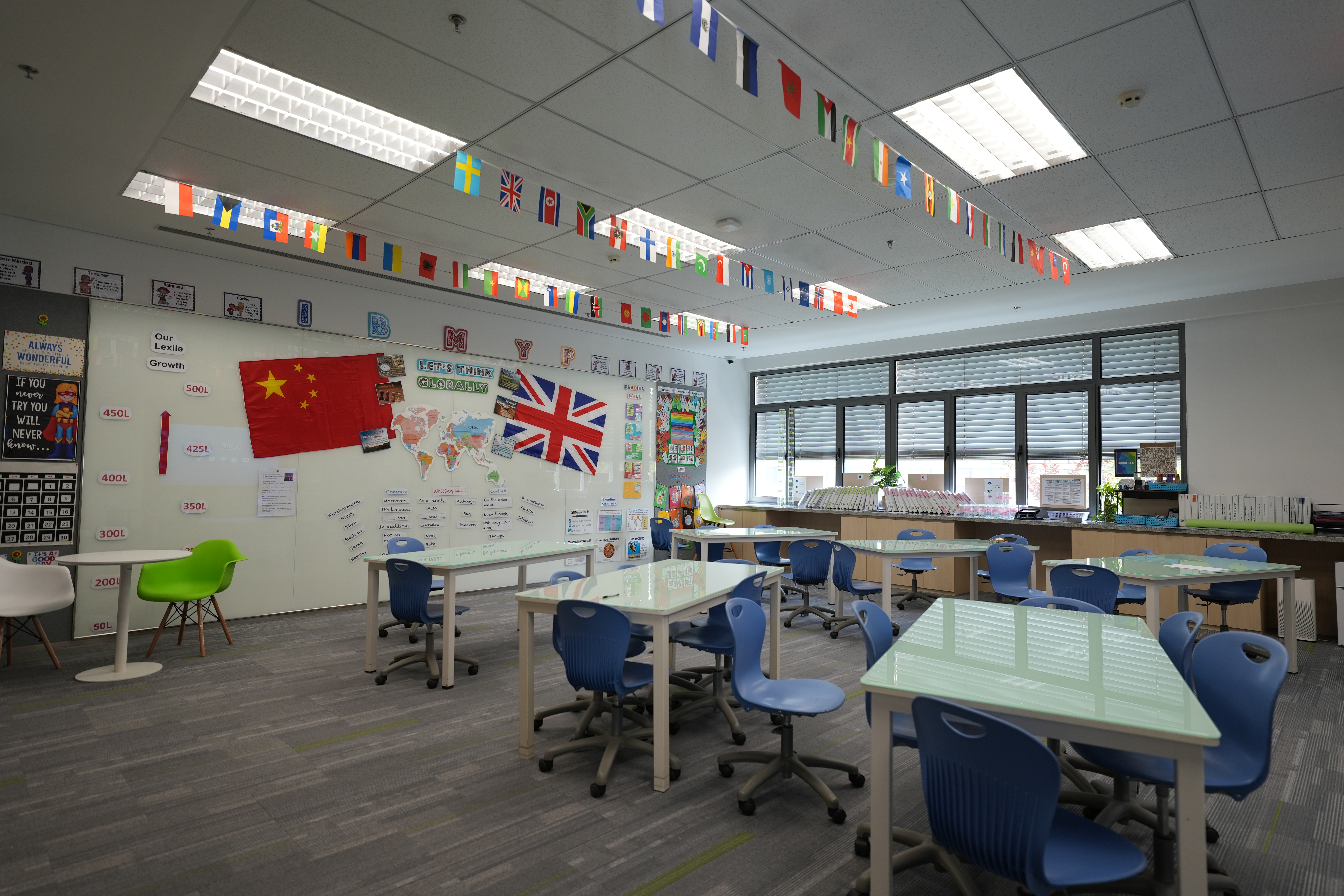 Students participating in a Model United Nations classroom setting
